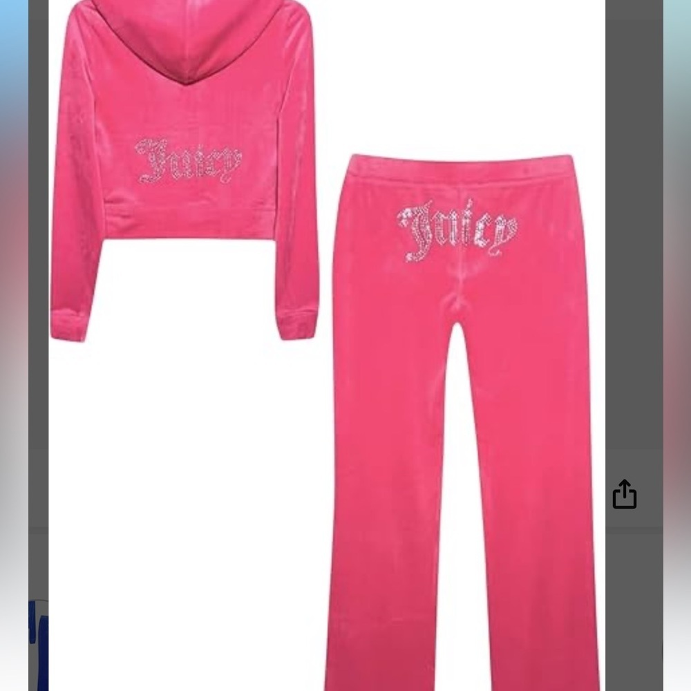 Juicy Couture Pink Track Pants & Hoodie Set